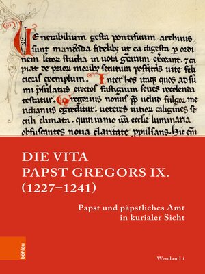 cover image of Die Vita Papst Gregors IX. (1227–1241)
